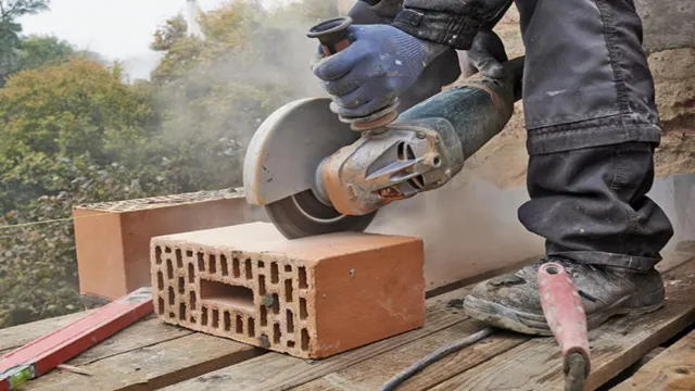 can an angle grinder cut brick