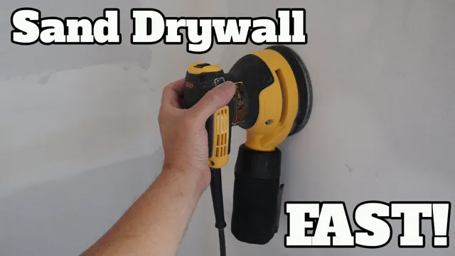 can an orbital sander be used on drywall