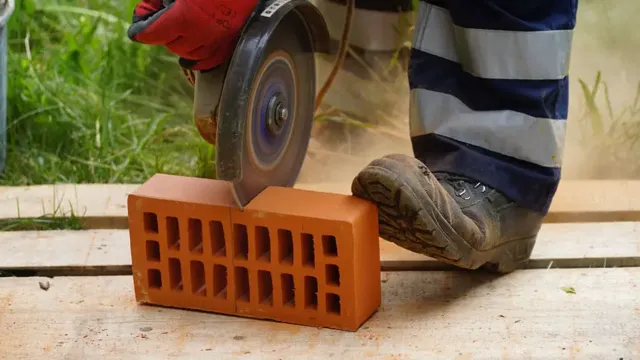 can angle grinder cut brick