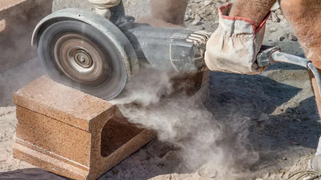 can you cut pavers with an angle grinder