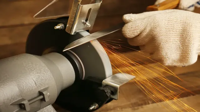 can you sharpen knives with a bench grinder