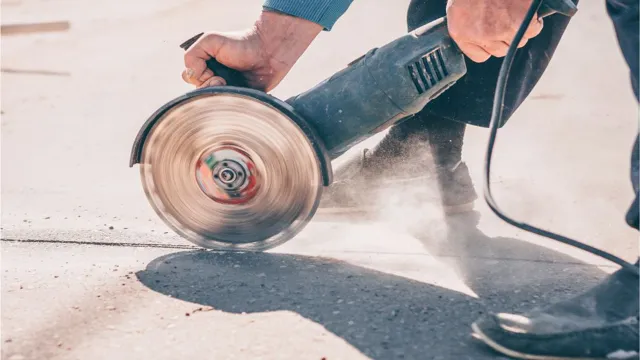 can you use an angle grinder on concrete