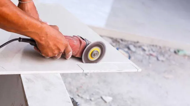 can you use an angle grinder to cut porcelain tile