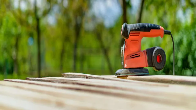 can you use an orbital sander on a deck