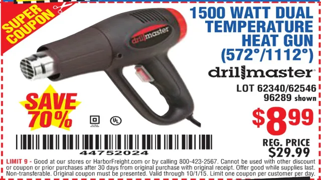 how much is a heat gun at harbor freight