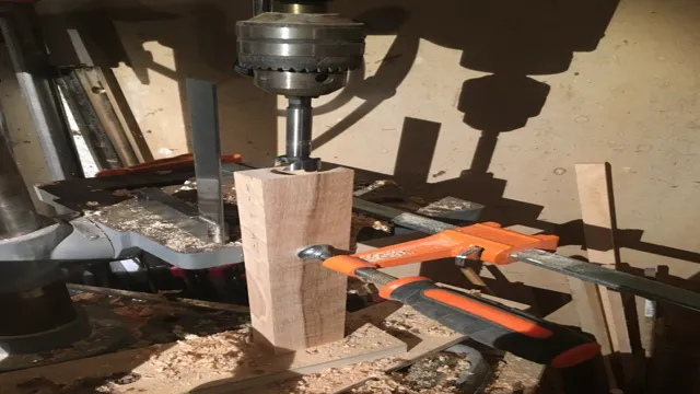 how to accommodate large pieces on a drill press