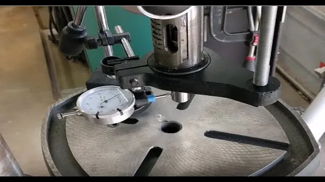 how to adjust drill press runout