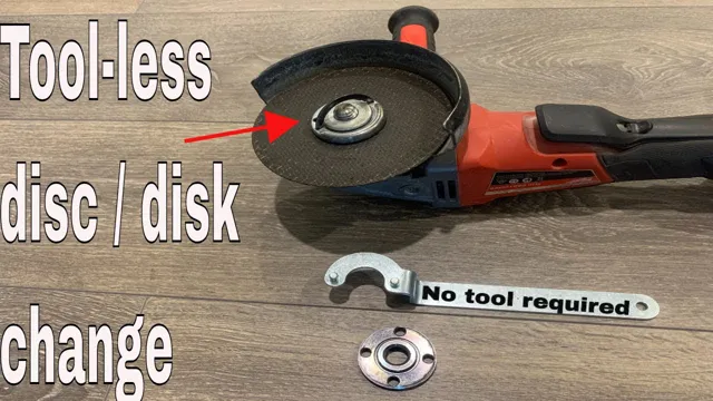 how to change angle grinder blade without tool