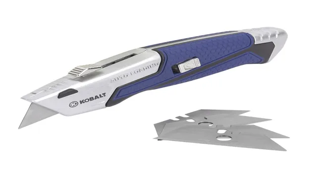 how to change blade in kobalt utility knife