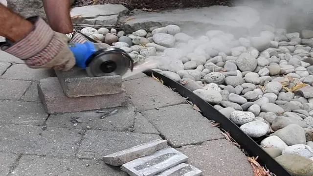 how to cut a paver with an angle grinder