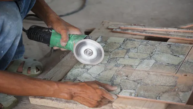 how to cut a tile with an angle grinder