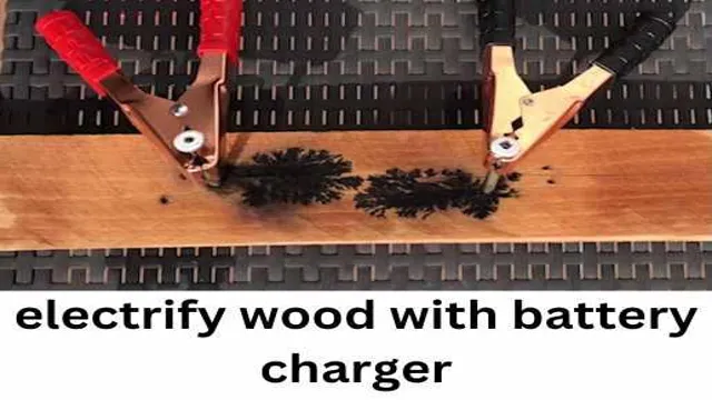 how to electrify wood with battery charger