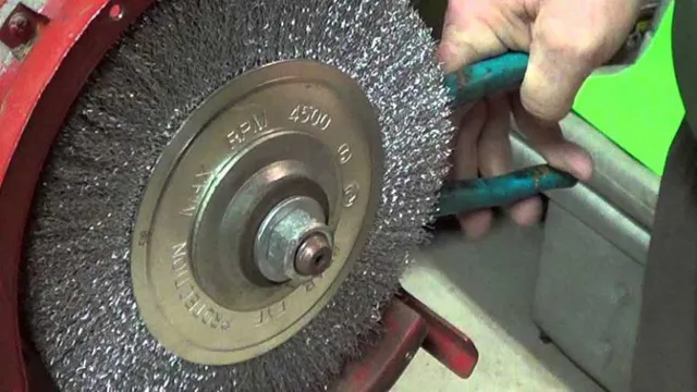 how to install wire wheel on bench grinder