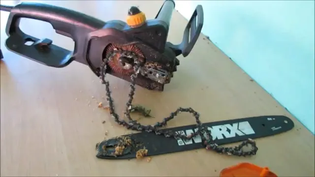 how to put a chain back on a pole saw 2