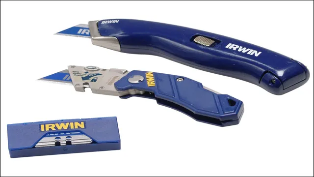 how to put blade in irwin utility knife