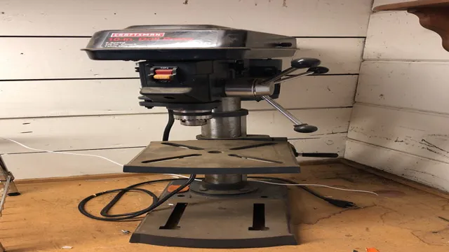 how to remove chuck from craftsman 10 inch drill press