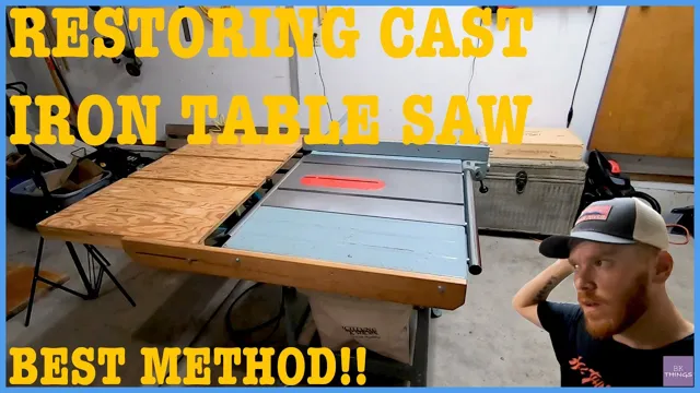 how to restore cast iron table saw top