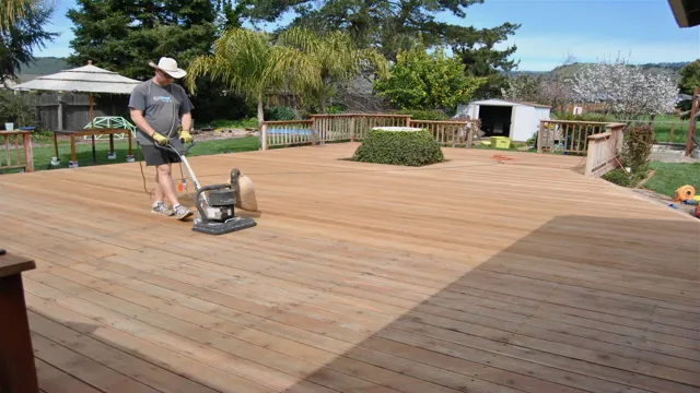 how to sand a deck with an orbital sander