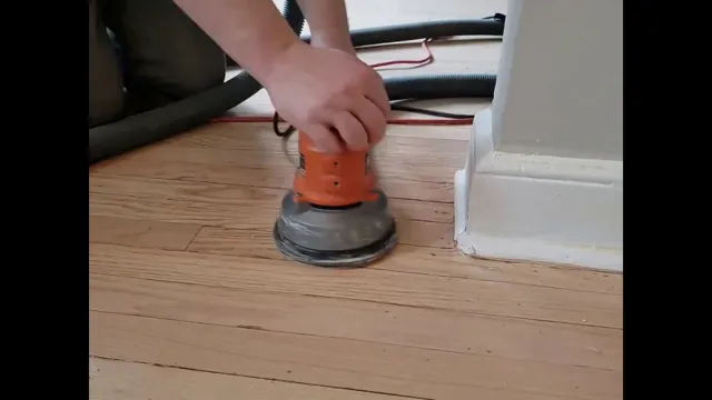 how to sand floors with an orbital sander