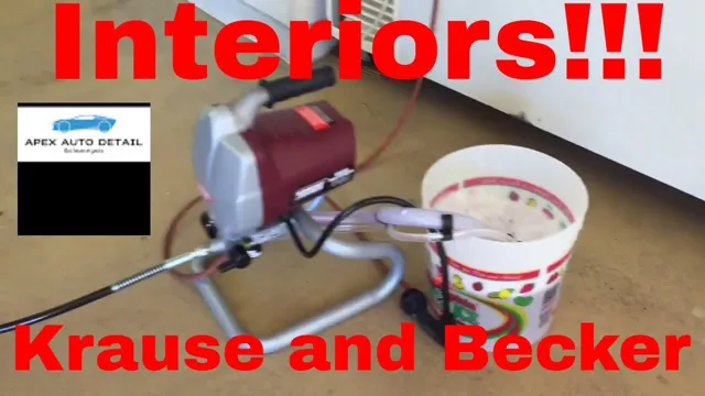 how to use a krause and becker electric paint sprayer