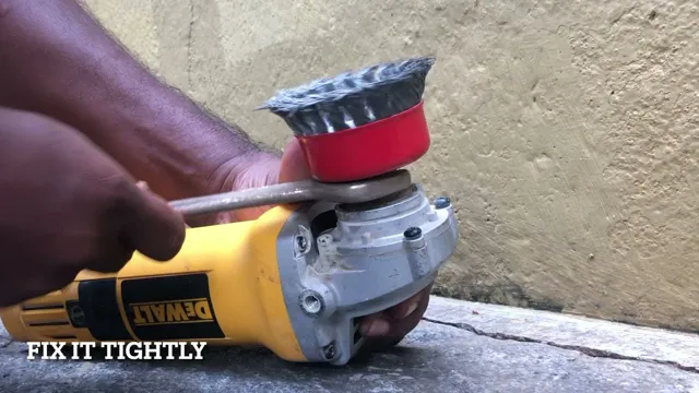 how to use an angle grinder to remove paint