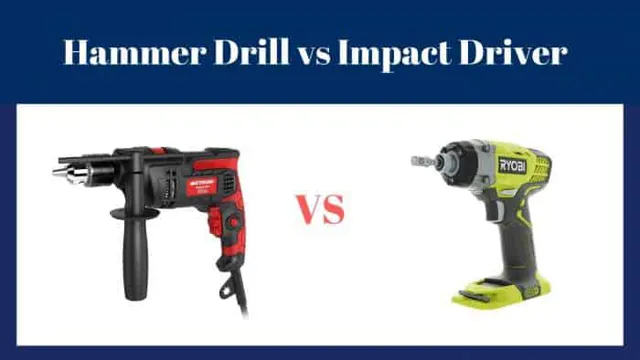 is hammer drill same as impact driver