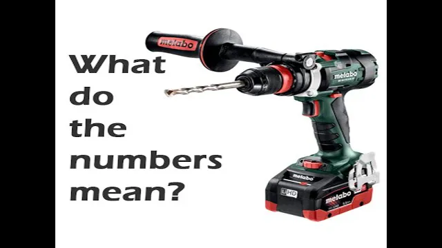 what are the numbers on a cordless drill