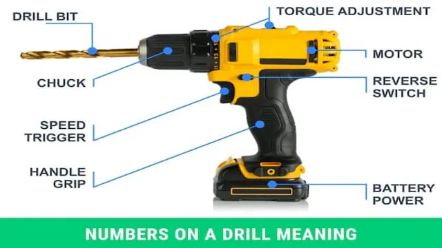 what are the numbers on a cordless drill