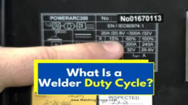 what is duty cycle in welding machine