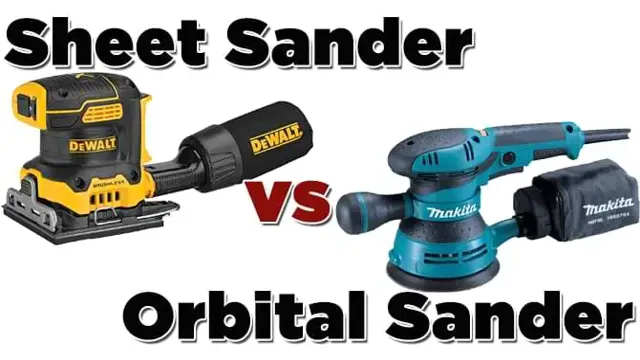 what is the difference between orbital sander and sheet sander