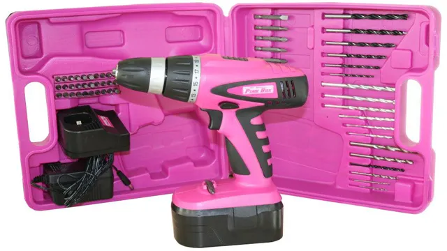 what size drill bits come with pink power cordless drill 1