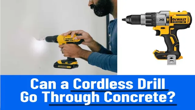 would a 20v cordless drill go through concrete block walls